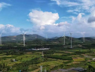 中核二三承建的越南嘉莱双安风电项目风机吊装全部完成
